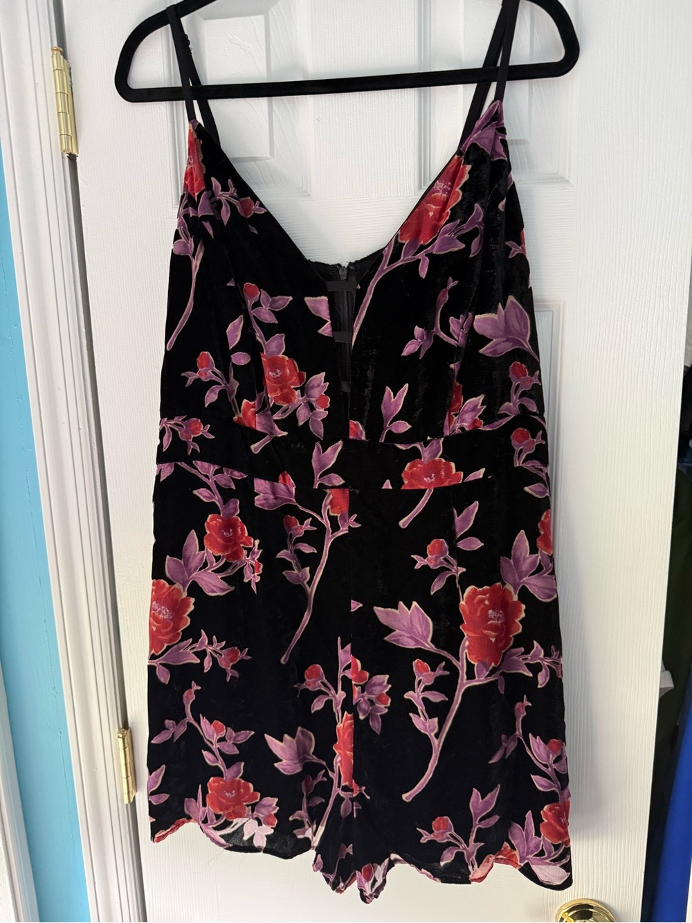 Floral Velvet Romper